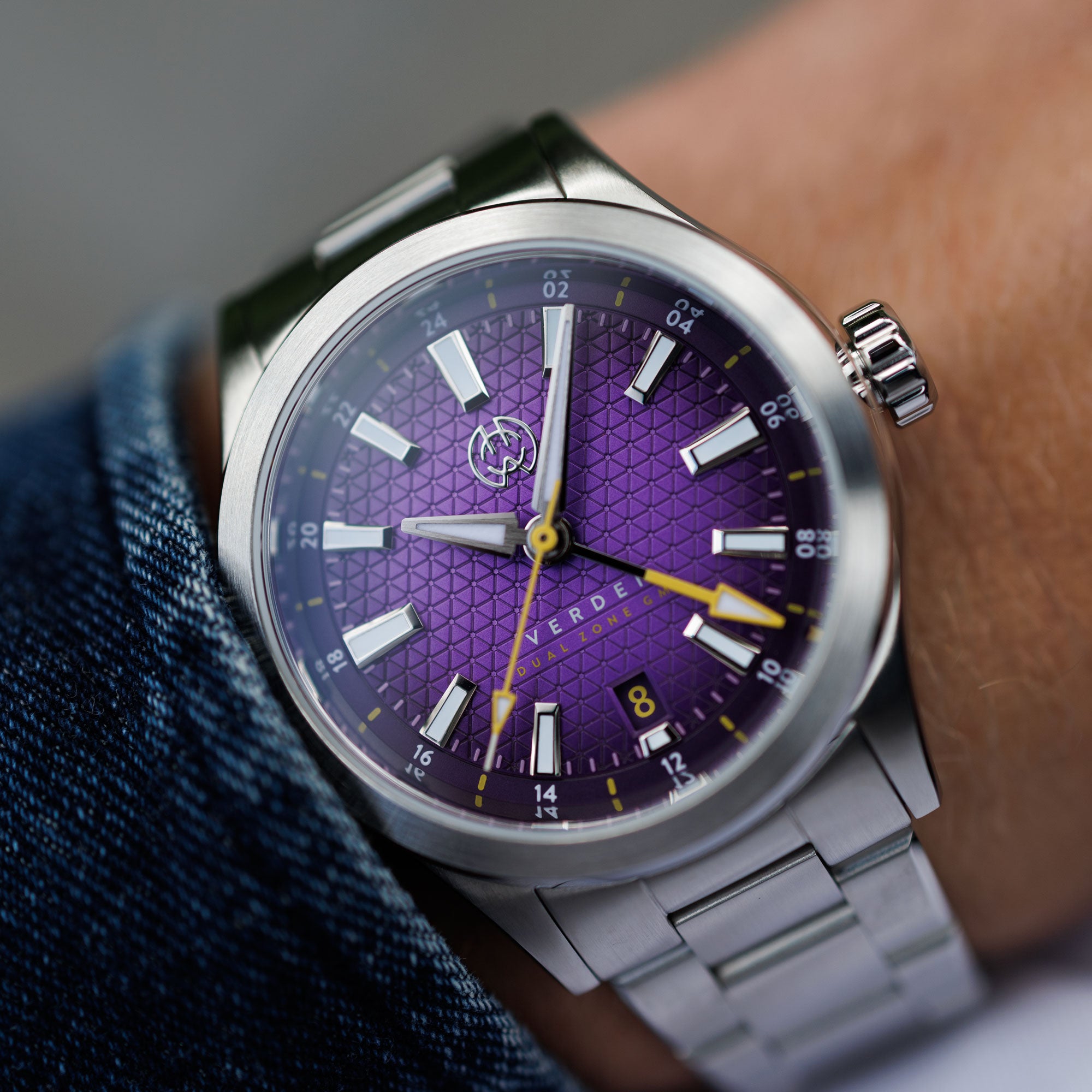 時計 Gmtlover Henry Archer - Verden GMT - Purple Eclipse – Henry Archer Denmark