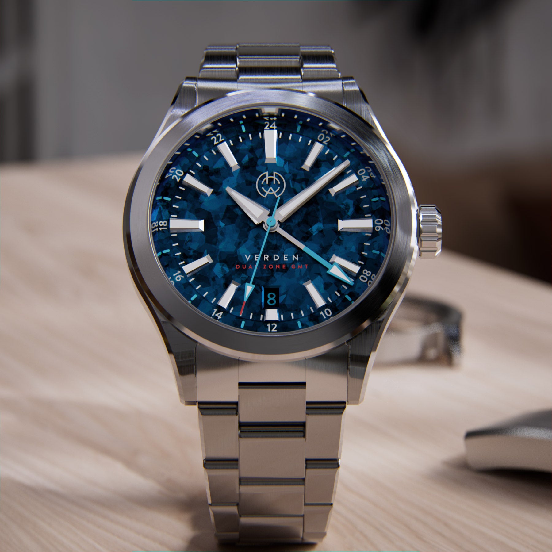 Verden GMT - Artemis Blue Titanium – Henry Archer Denmark