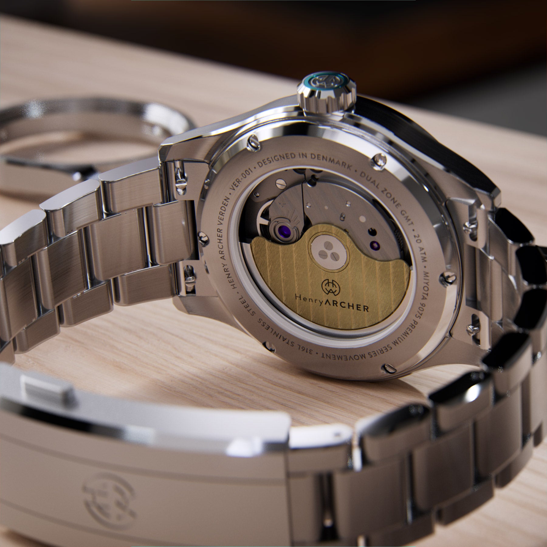 Verden GMT - Artemis Blue Titanium – Henry Archer Denmark