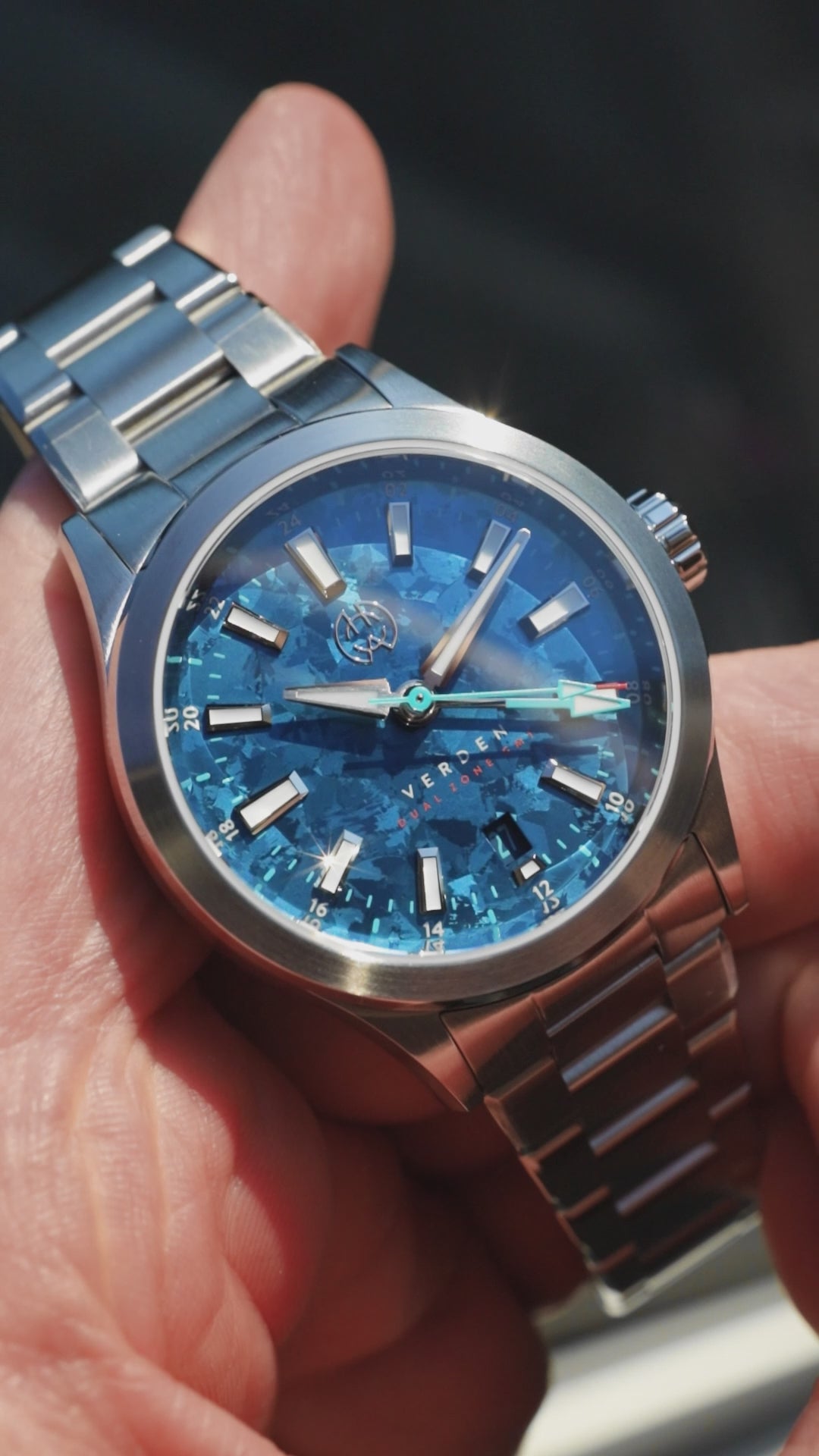 Verden GMT - Artemis Blue Titanium – Henry Archer Denmark